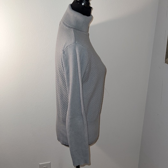 Solitaire gray turtleneck sweater Sz XL long sleeves - Picture 5 of 5